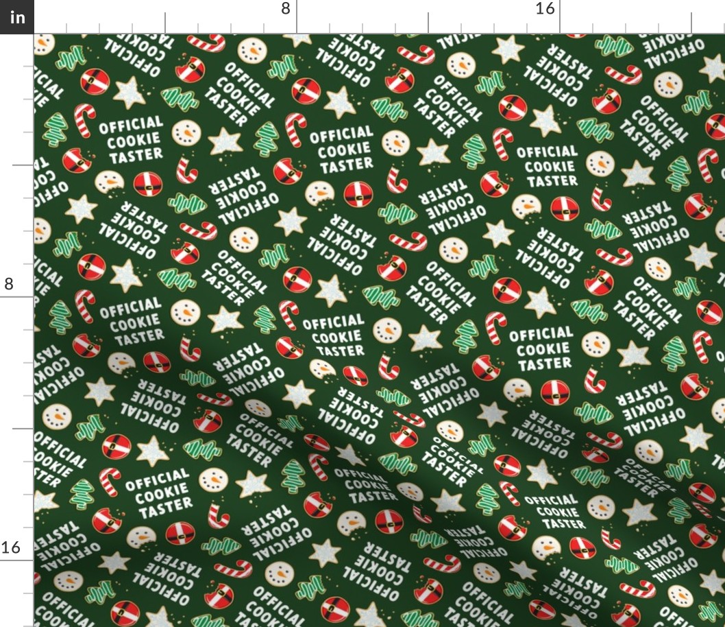 Official Cookie Taster - Christmas Sugar Cookies - dark green - LAD22