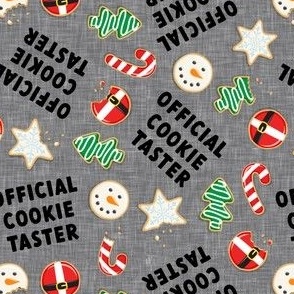 Official Cookie Taster - Christmas Sugar Cookies - grey - LAD22