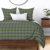 Medium Scale Witchy Halloween Plaid for Fall Autumn in Green Black Grey White