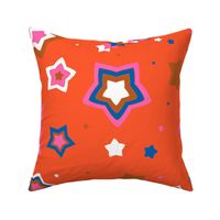Custom Colorway - 70's Shining Stars in Orange