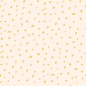 Painted spots neutral yellow on natural white by Jac Slade