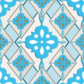 Vicenza Antica (13.65 inch) in Light Blue Fabric