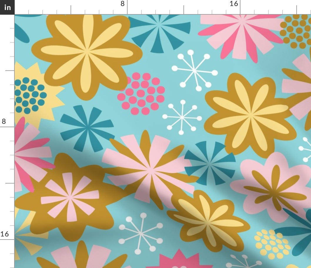 Retro Flowers -LARGE