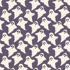 Cute Halloween Ghosts in Purple - Medium