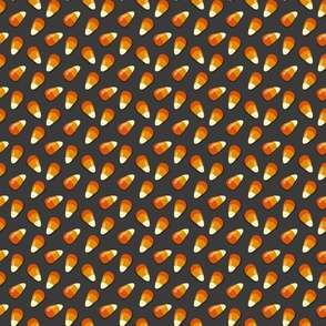Cute Halloween Candy Corn in Charcoal - Small