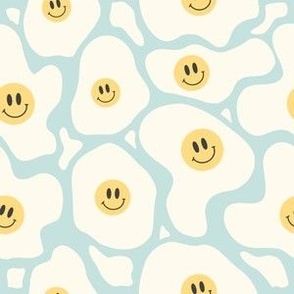 Smiley Eggs Blue