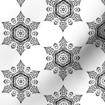 Snowflake Medallion (black and white)