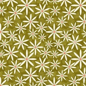 Ditsy Daisy_Moss Green_Small