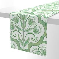 Art Nouveau Tulips Damask