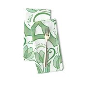 Art Nouveau Tulips Damask