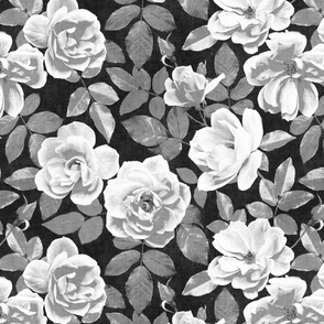 Monochrome Textured Pop Art Roses - large