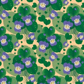 Wild Violet Medley - Retro Floral Curtains Challenge