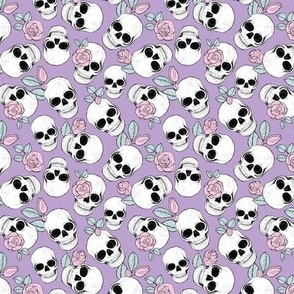 Day of the dead - Skulls and roses halloween skeleton design boho style lilac blue blush pink girls SMALL