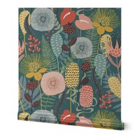 Large Retro Garden midnight