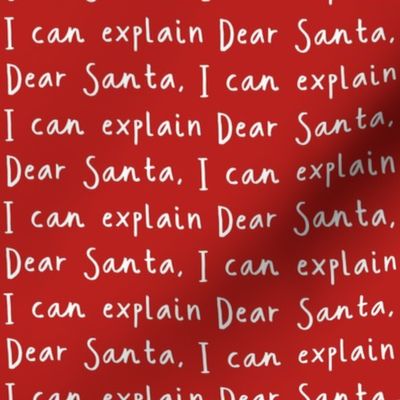 Dear Santa, I Can Explain / Red - Christmas