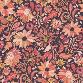 Isabella Retro Floral Dark Small