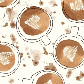 Coffee Cups Large Splatter