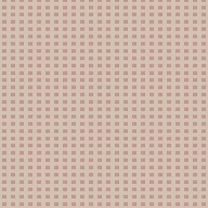 Plotted: Mocha & Dusty Red Geometric Dot, Modern Small Print, Tiny Dots