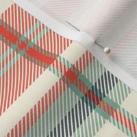 Headmaster Plaid - Ivory Red Mint Large Scale