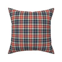 Headmaster Plaid - Navy Blue Red Small Scale