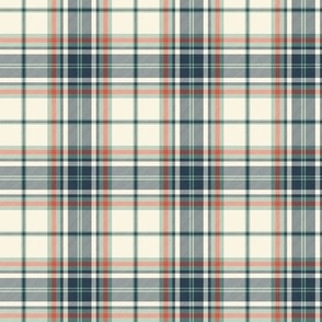 Headmaster Plaid - Ivory Navy Blue Mint Small Scale