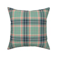 Headmaster Plaid - Mint Green Navy Blue Red Regular Scale