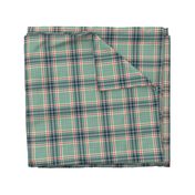 Headmaster Plaid - Mint Green Navy Blue Red Regular Scale