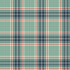 Headmaster Plaid - Mint Green Navy Blue Red Small Scale