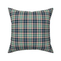 Headmaster Plaid - Navy Blue Mint Green Small Scale