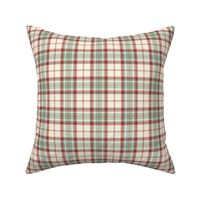 Headmaster Plaid - Ivory Mint Green Red Small Scale