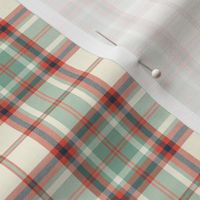 Headmaster Plaid - Ivory Mint Green Red Small Scale