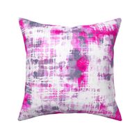 Softened Dotted Linen, bright pink tones, 24 in