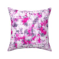 Softened Dotted Linen, bright pink tones, 12 in