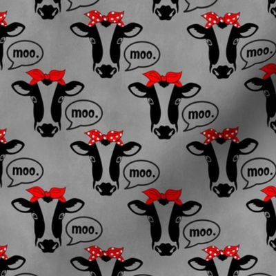 Medium Scale Moo Cow on Grey