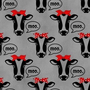 Medium Scale Moo Cow on Grey