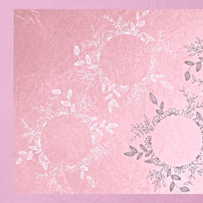 pink suede botanicals tea towel 