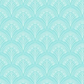 Boho fan arch aqua blue and white Regular Scale by Jac Slade.jpg