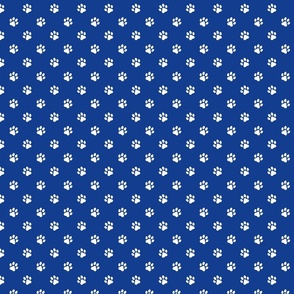 Blue Dog Paw Print Pattern