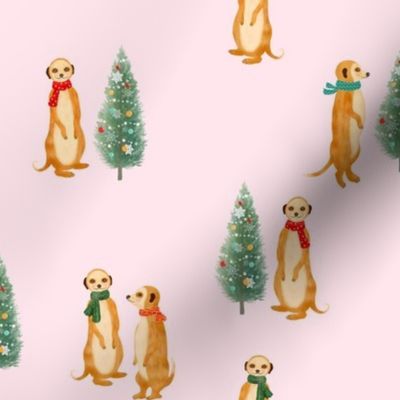 Christmas meerkat-pink