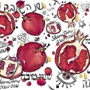 Shanah tova - pomegranates and honey