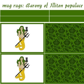 mug rugs: Barony of Illiton (SCA)