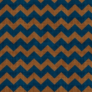 Raven House Chevron Blue and Bronze book version large scale