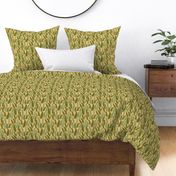 Banana Palm ||  Green Leaves on Yellow || Outdoor Oasis Collection by Sarah Price 