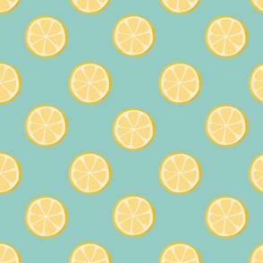 Lemon pattern blue