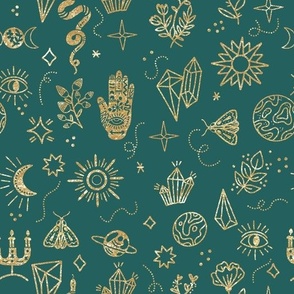 celestial style pattern green 