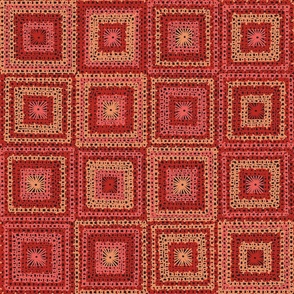 Granny Squares Petal Solid Colors Reds
