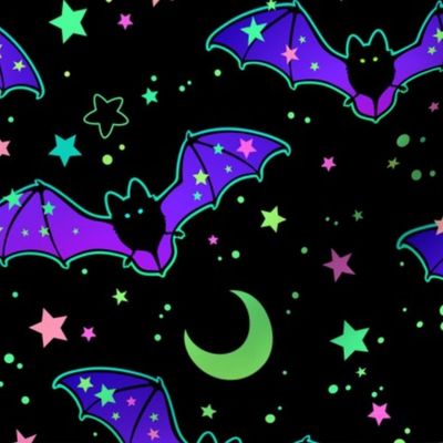 Halloween Bats Stars Moon Cute Halloween-01