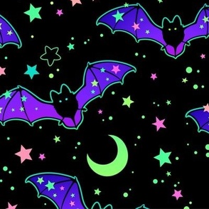 Halloween Bats Stars Moon Cute Halloween-01