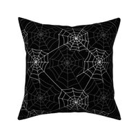 Halloween Spider Web Pattern Design Black and White-01