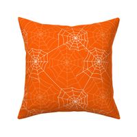 Halloween Spider Web Pattern Design Orange and White-01-01